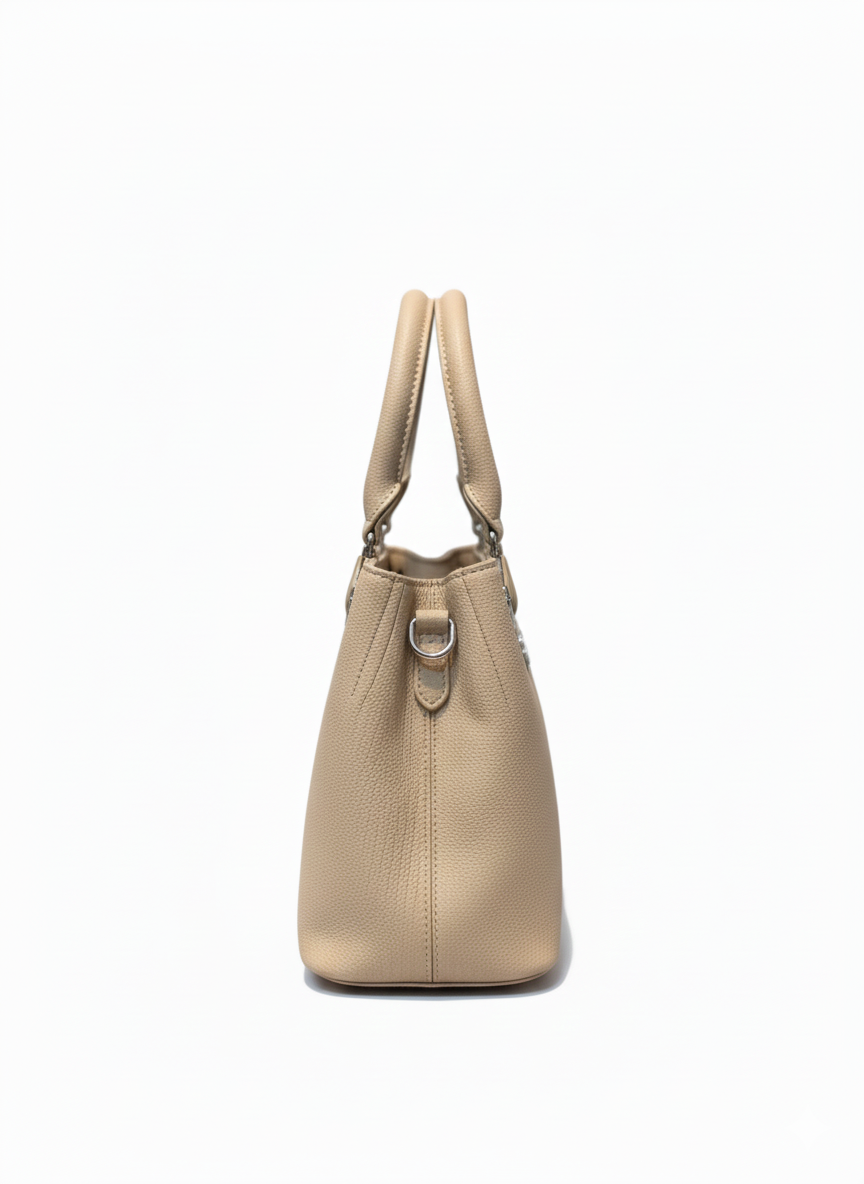 Beige Textured Ladies Bags - Image 5
